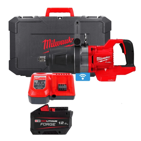 Гайковерт аккумуляторный бесщеточный 1'' MILWAUKEE, M18 ONEFHIWF1DS-121C, 2711Нм (зарядное устройство M12-18 FC, 1 аккумулятор FB12 4933499253 фото