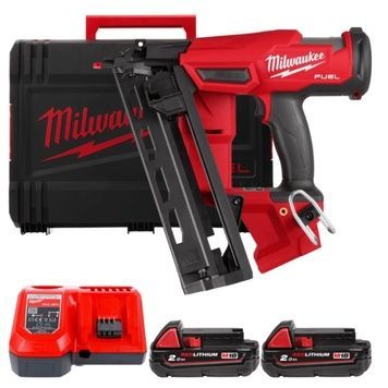 Пистолет гвоздезабивной аккумуляторный бесщёточный M18 Milwaukee FN16GA-202X (зарядное устройство M12-18 FC, 2 аккумулятора M18 V2) 4933478092 фото