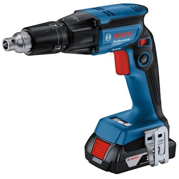 Акумуляторний шуруповерт Bosch GTB 185-LI Professional, 2 акб GBA 18V 2.0 Ah і з/п GAL 18V-20, з GMA 55 в кейсі 06019K7022 фото