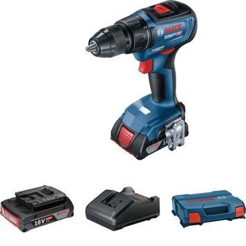 Аккумуляторная дрель-шуруповерт Bosch GSR 18V-50 Professional, 2 акб GBA 18V 2 Ah и ж/п, в кейсе 06019H5000 фото