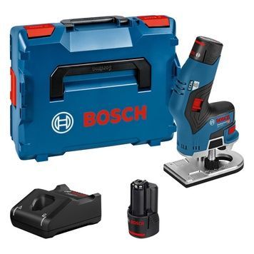 Акумуляторний фрезер Bosch GKF 12V-8 Professional, 2 акб 12V 3.0 Ah, з/п GAL 12V-40, у кейсі 06016B0000 фото