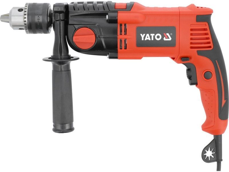 Дрель ударная сетевая 230B YATO P= 1200 Вт, с самозажимным металлическим патроном для сверл &Oslash;&le; 16 мм YT-82045 фото
