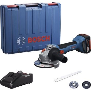 Акумуляторна кутова шліфувальна машина Bosch GWS 18V-8 Professional, 1 акб GBA 18V 4.0Ah та з/п GAL 18V-40, у кейсі 06019N9021 фото
