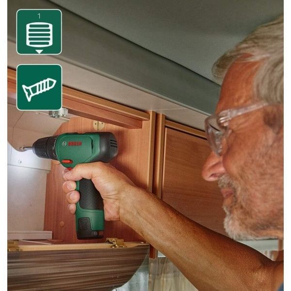 Аккумуляторная дрель-шуруповерт Bosch EasyDrill 1200 с 2 акб 1.5 Ah и ж/п, в кейсе с набором сверл 06039D3007 фото