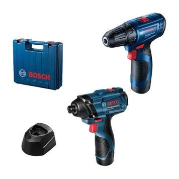Акумуляторний дриль-шурупокрут Bosch GSR 120-LI і акумуляторний ударний гайковерт GDR 120-LI у валізі 06019G8023 фото