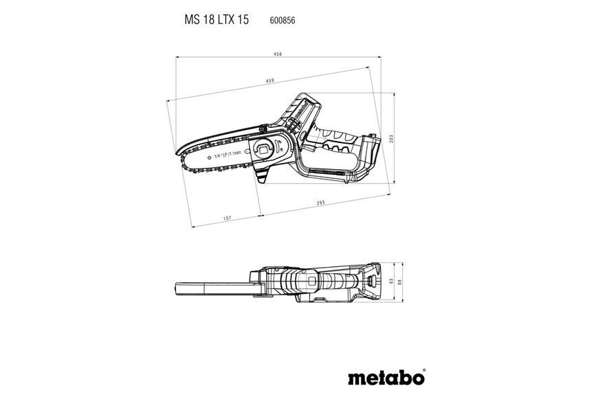 Акумуляторна пила по дереву Metabo MS 18 LTX 15 SET 691229000 фото