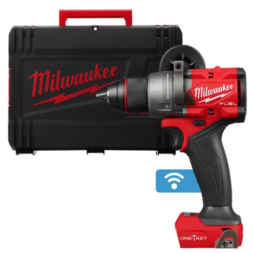 Дрель-шуруповерт аккумуляторная бесщеточная MILWAUKEE, M18 ONEDD3-0X, 158Нм (каркас, клипса для ремня, боковая рукоять, HD кейс) 4933492799 фото