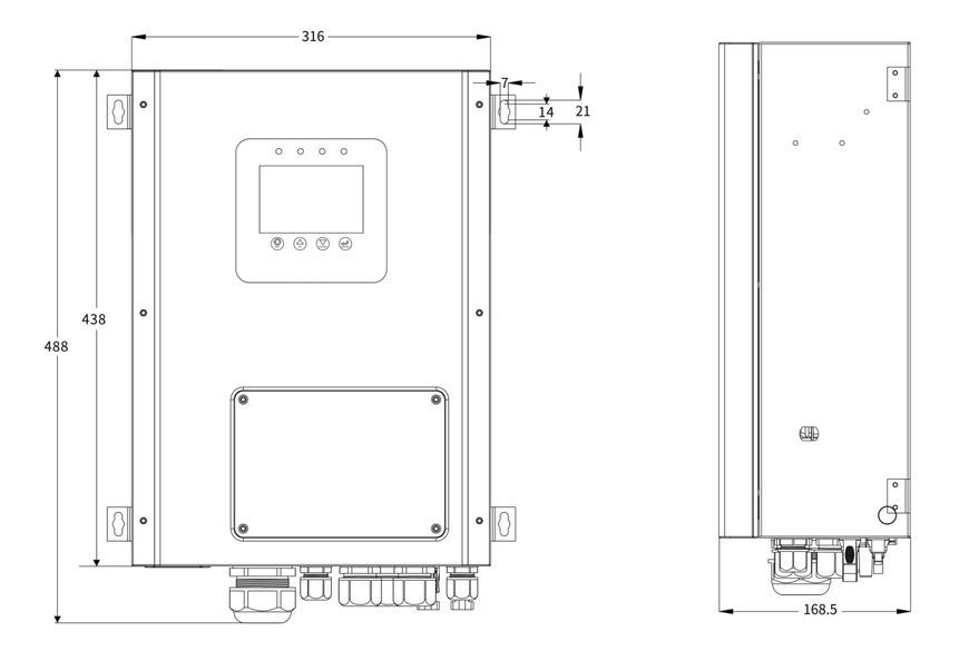 Гібридний інвертор Sako NEW 6KW-SK-SM 0066H IP65 Sako SK-SM 0066H фото