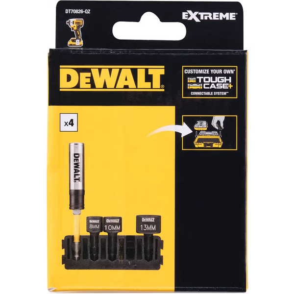 Касета з набором торцевих головок магнітних та магнітним тримачем DeWALT DT70826 DT70826 фото