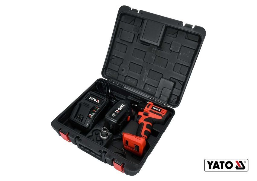 Гайковерт ударний акумуляторний безщітковий YATO Li-Ion 18 В 3 Агод 250 Нм 1/2" + кейс YT-82802 фото